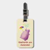 Olifanten zijn Geweldige Bagagelabel (Voorkant verticaal)