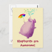 Olifanten zijn Geweldige Briefkaart (Voorkant / Achterkant)