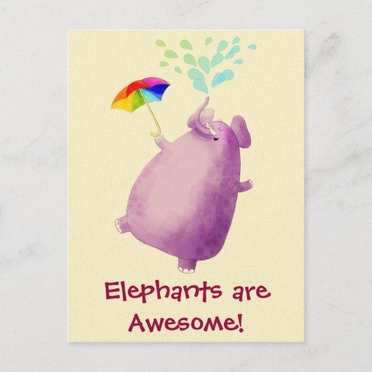 Olifanten zijn Geweldige Briefkaart (Voorkant)