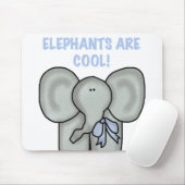 Olifanten zijn kool muismat (Met muis)