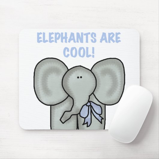 Olifanten zijn kool muismat (Met muis)