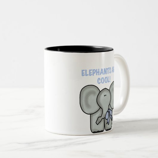 Olifanten zijn kool tweekleurige koffiemok (Voorkant rechts)