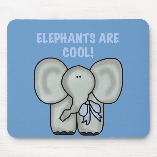 Olifanten zijn wollen hemden en cadeautjes muismat (Voorkant)