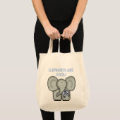 Olifanten zijn wollen hemden en cadeautjes tote bag (Voorkant (product))