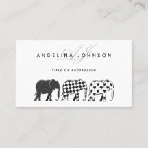 Olifanten, zwart en wit patroon Professional