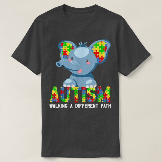 olifantenautisme op een ander pad t-shirt (Design voorkant)