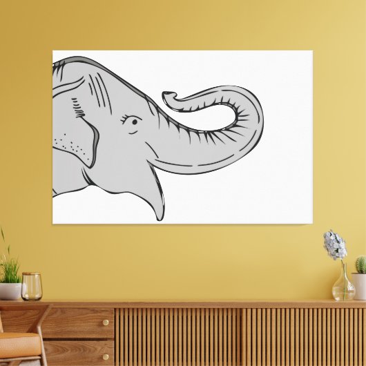 olifantendoek canvas afdruk (Insitu (Woonkamer))