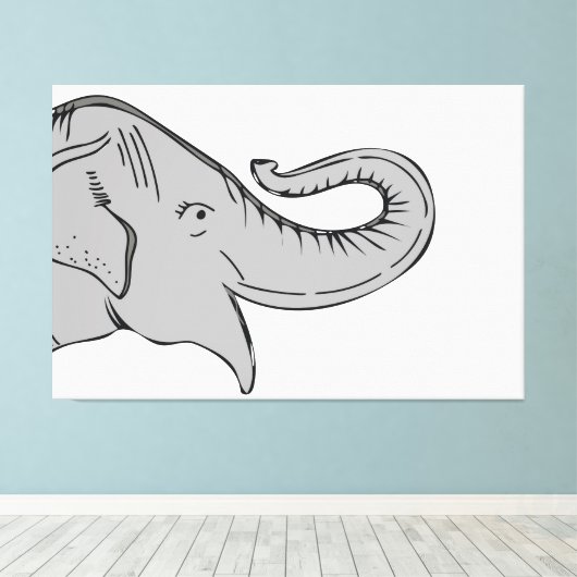 olifantendoek canvas afdruk (Insitu (Houten vloer))