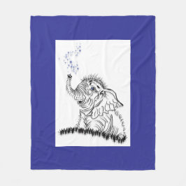 olifantenenergie fleece deken