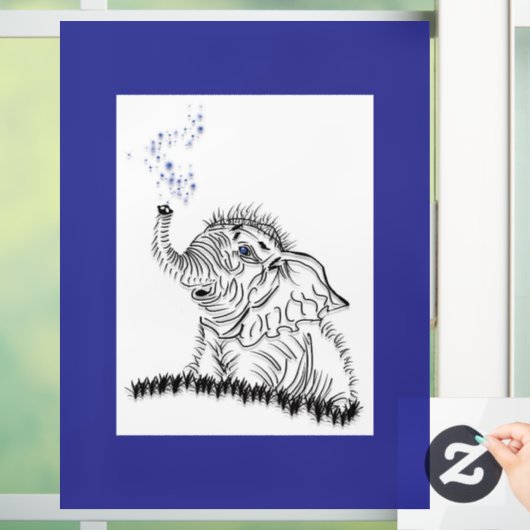 olifantenenergie raamsticker (Huis)