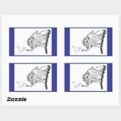 olifantenenergie rechthoekige sticker (Vel)