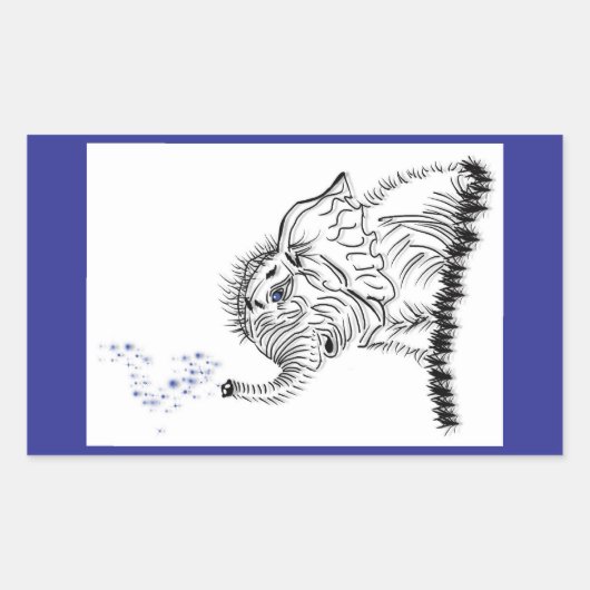 olifantenenergie rechthoekige sticker (Voorkant)