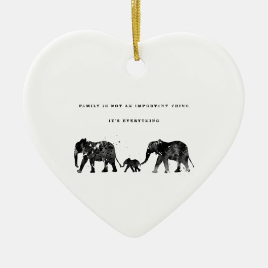 Olifantenfamilie Keramisch Ornament (Voorkant)
