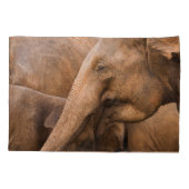 Olifantenfamilie: Majestic Wildlife Kussensloop (Achterkant)