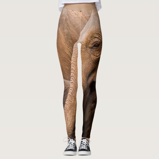 Olifantenfamilie: Majestic Wildlife Leggings (Voorkant)