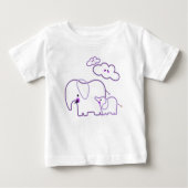 Olifantenfamilie met Paarse wolken (Voorkant)