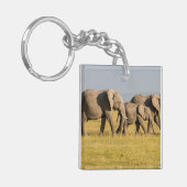 Olifantenfamilie wandelt sleutelhanger (Voorkant Links)