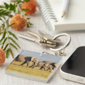 Olifantenfamilie wandelt sleutelhanger (Voorkant Rechts)