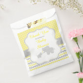 Olifantengeel en grijs Baby shower Party Bedankzakje (Gezegeld)
