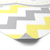 Olifantengeel en grijs Baby shower Party Poster (Hoek)