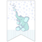 Olifantenharten Het is een jongens baby shower Vlaggetjes (Derde vlag)