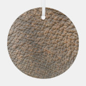 Olifantenhuid: Abstracte textuur achtergrond Glas Ornament (Achterkant)