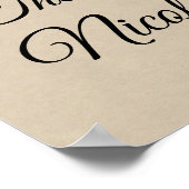 Olifantenkop Natuurlijke Rustieke Safari Chic Bann Poster (Hoek)