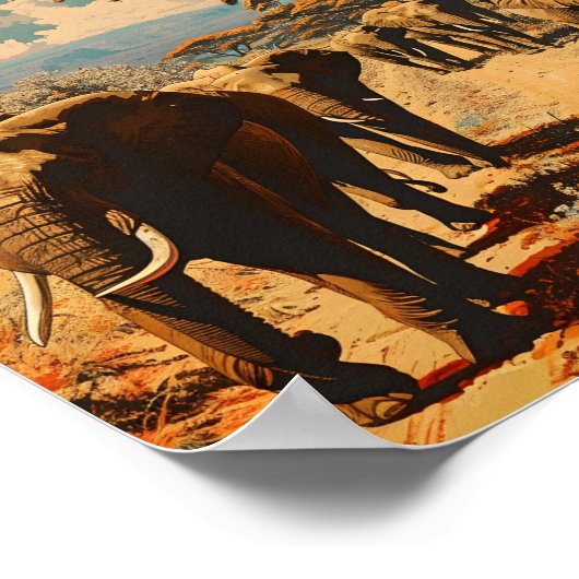 Olifantenkudde  poster (Hoek)