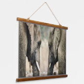 Olifantenliefde Hangend Wandkleed (Gebogen)