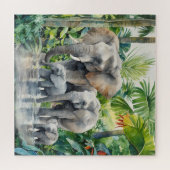 Olifantenliefhebbers van Fun Jungle Legpuzzel (Horizontaal)