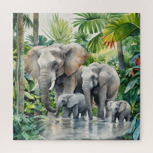 Olifantenliefhebbers van Fun Jungle Legpuzzel (Verticaal)