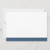 Olifantenmarine Polka Dot Banner Boy Baby shower Kaart (Achterkant)