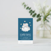 olifantenmeisje | Navy Baby shower Luier Raffle Informatiekaartje (Staand voorkant)