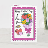 Olifantenmoeder en -zoon Moederdag Kaart (Achterkant)