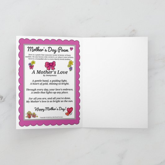 Olifantenmoeder en -zoon Moederdag Kaart (Binnen)