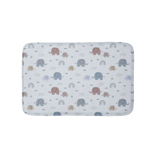 Olifantennursery-patroon badmat