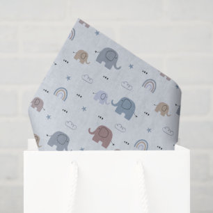 Olifantennursery-patroon Tissuepapier