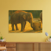 Olifantenpaar in heiligdom setting canvas afdruk (Insitu (Woonkamer))