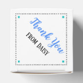 Olifantenparade in Sinaasappel, geel, blauw en roz Bedankdoosjes (Bovenkant)