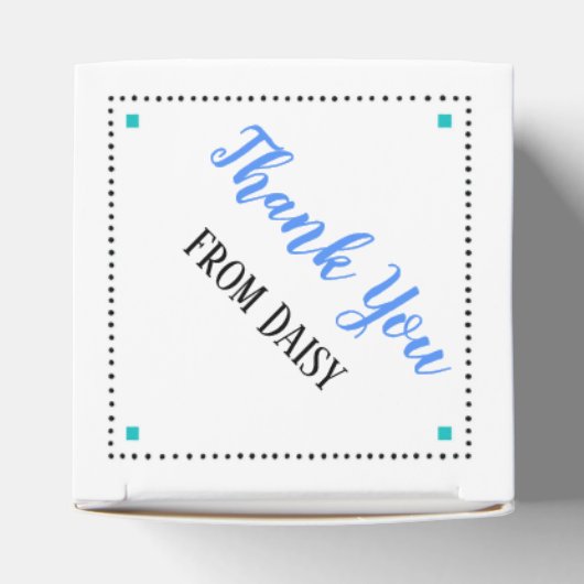 Olifantenparade in Sinaasappel, geel, blauw en roz Bedankdoosjes (Bovenkant)