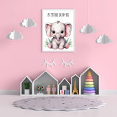 Olifantenpeutersposter – Wees sterk, droom groot Poster
