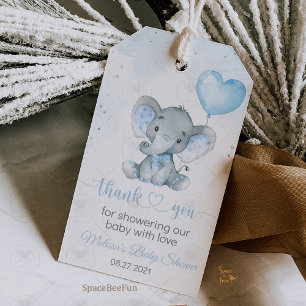 Olifantensafari Baby Shower Cadeaulabel