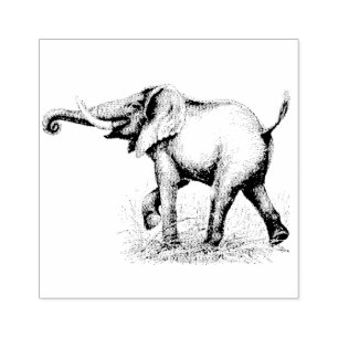 Olifantensafari dieren rubberstempel