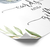 Olifantensafari kaarten en geschenken baby shower  poster (Hoek)