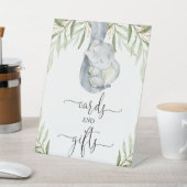 Olifantensafari kaarten en geschenken baby shower  reclamebord met voetstuk (Insitu)