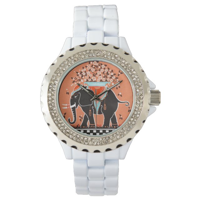 Olifantenshow in Oranje Horloge (Voorkant)
