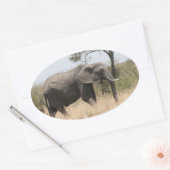 olifantenstandaard ovale sticker (Envelop)