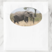 olifantenstandaard ovale sticker (Tas)
