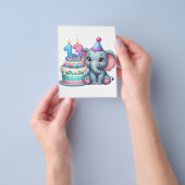 Olifantentaart voor 13e verjaardag flyer (Hand)