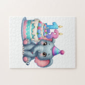 Olifantentaart voor 13e verjaardag legpuzzel (Horizontaal)